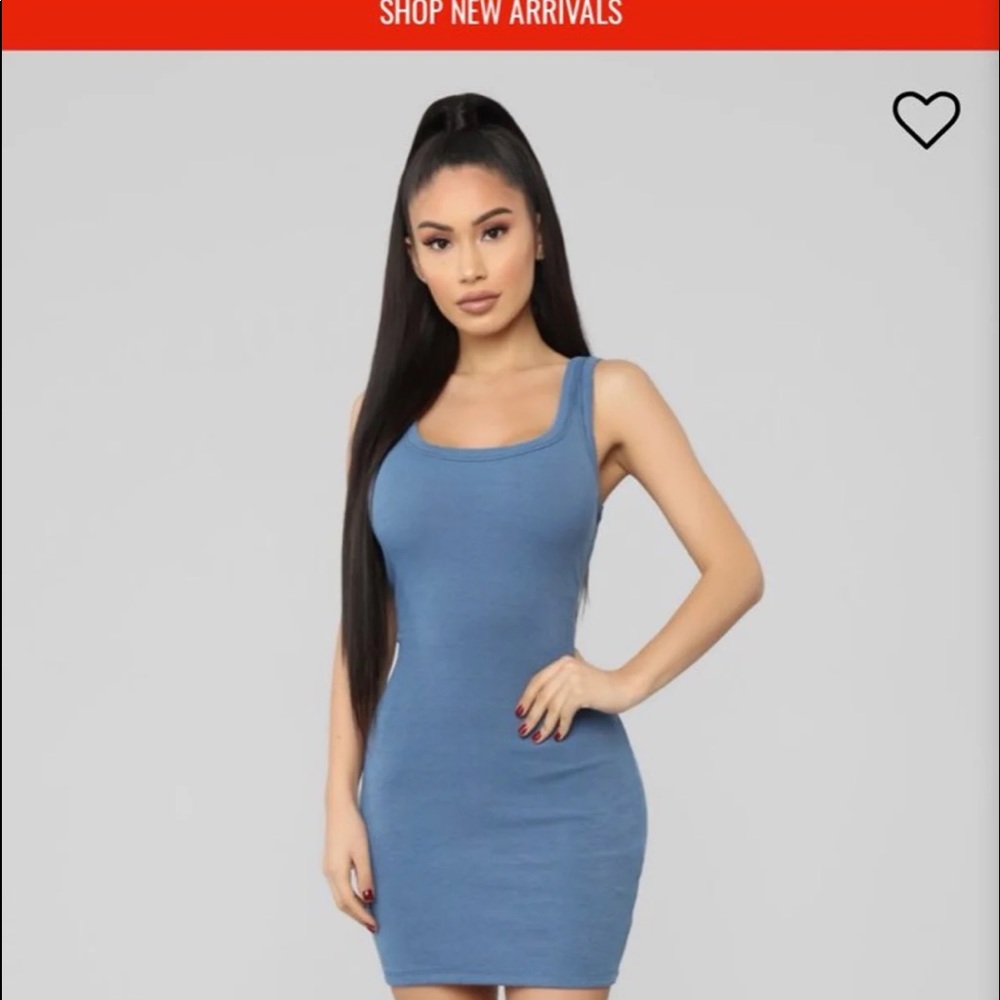 Selling two of the knee mini dress. Blue and grey